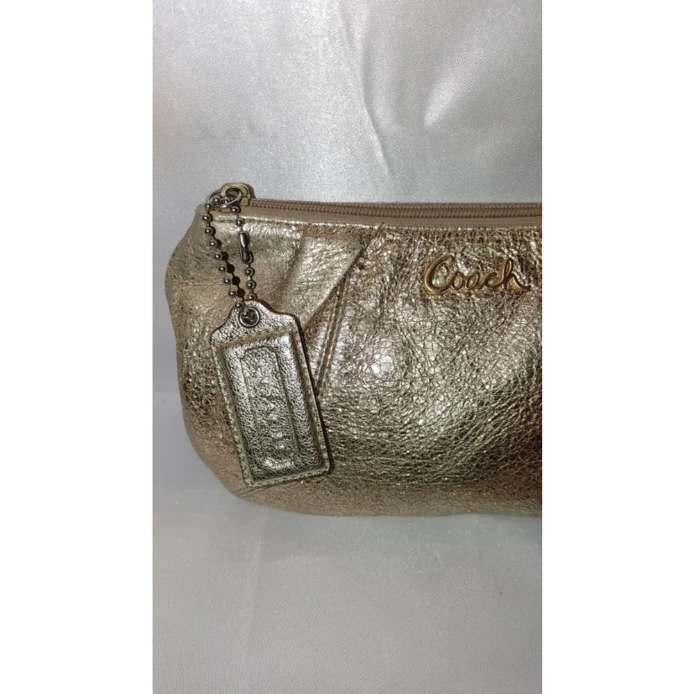 Coach Metallic Gold Zippered Pouch M0869-42536